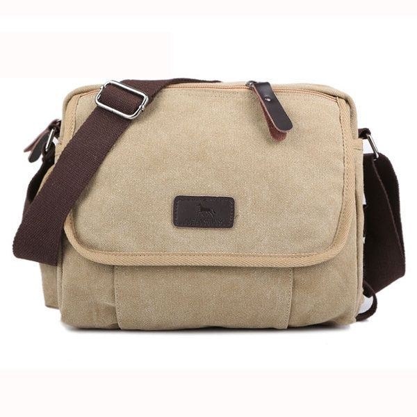 Płótno Outdoor Travel Leisure Ramię Mężczyźni Kobiety Retro Pojemność Torba Crossbody