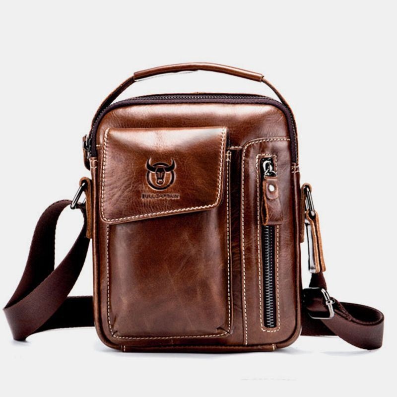 Torba Biznesowa Z Prawdziwej Skóry Vintage Mini Torba Na Ramię Torba Crossbody Dla Mężczyzn