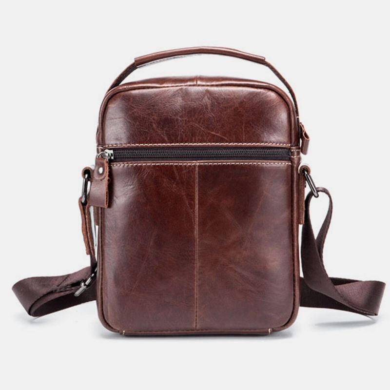 Torba Biznesowa Z Prawdziwej Skóry Vintage Mini Torba Na Ramię Torba Crossbody Dla Mężczyzn