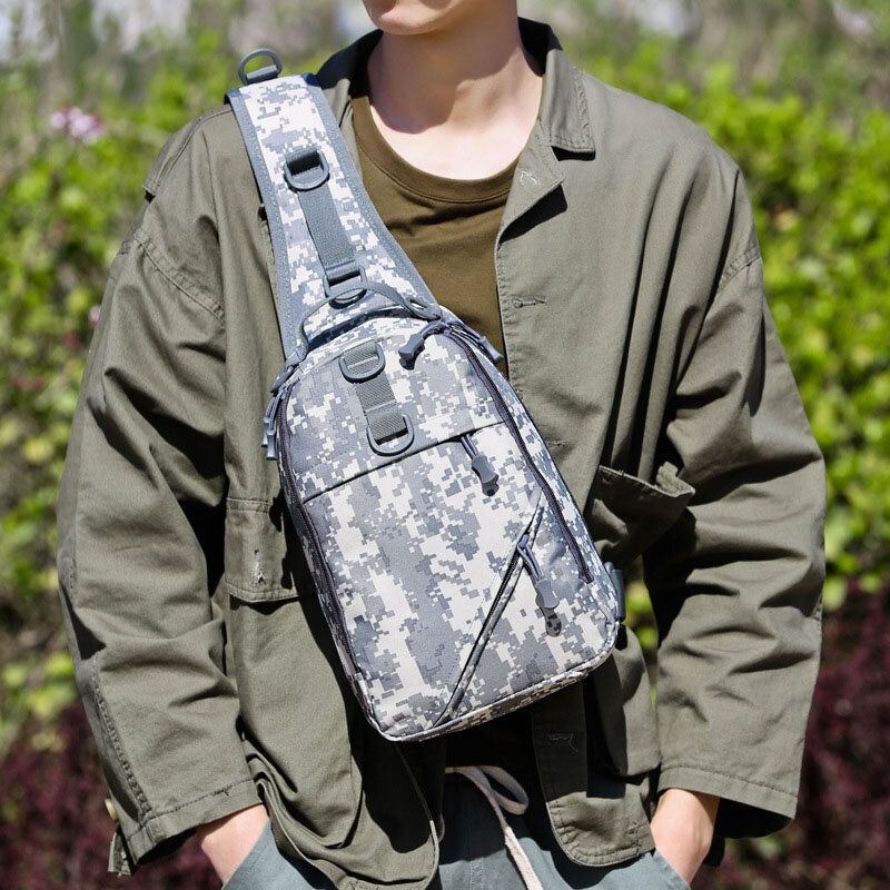 Mężczyźni Camouflage Multi-carry Tactical Fishing Travel Outdoor Torba Na Klatkę Piersiową Torba Na Ramię