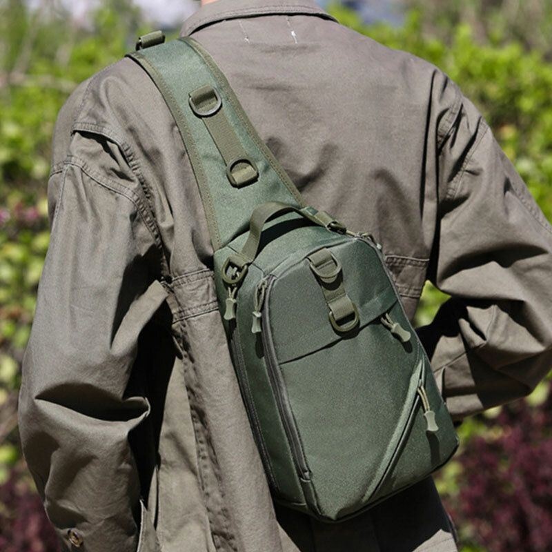 Mężczyźni Camouflage Multi-carry Tactical Fishing Travel Outdoor Torba Na Klatkę Piersiową Torba Na Ramię