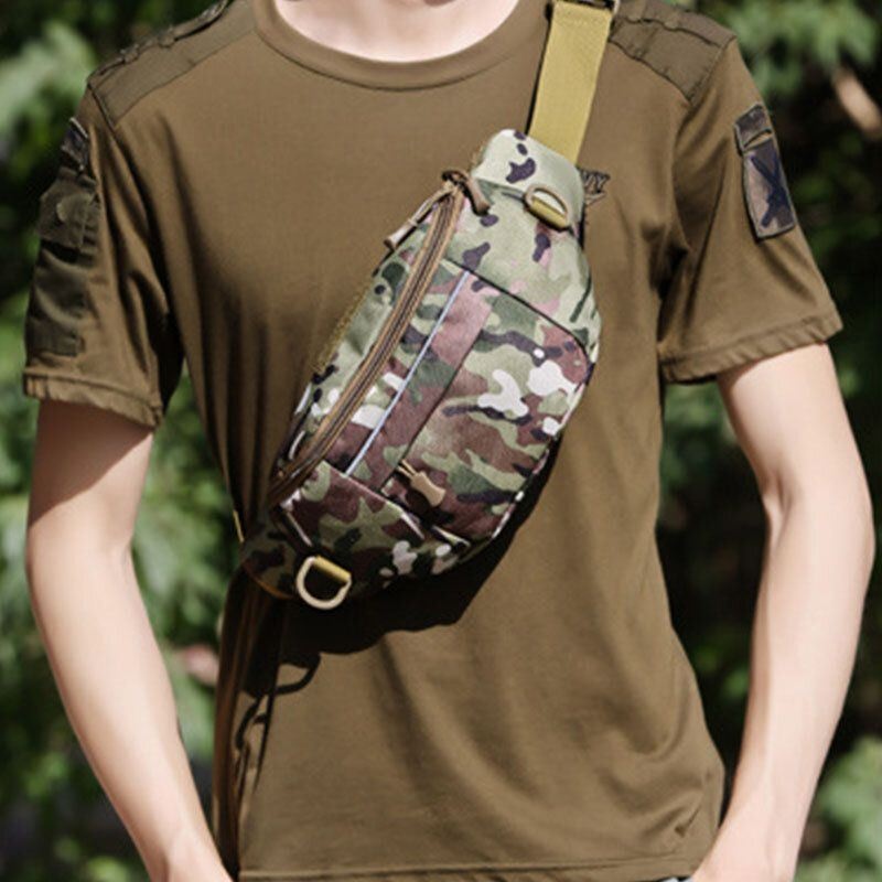 Mężczyźni Camouflage Multi-carry Tactical Travel Sport Riding Waist Bag Torba Na Ramię Torba Na Klatkę Piersiową