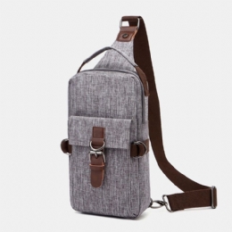 Mężczyźni Duża Pojemność Wodoodporna Antykradzieżowa Outdoor Casual Crossbody Torby Torba Na Klatkę Piersiową Torba Na Ramię