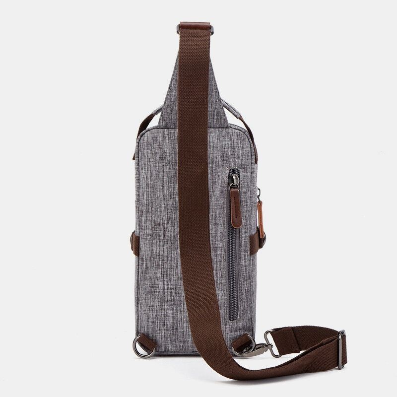 Mężczyźni Duża Pojemność Wodoodporna Antykradzieżowa Outdoor Casual Crossbody Torby Torba Na Klatkę Piersiową Torba Na Ramię