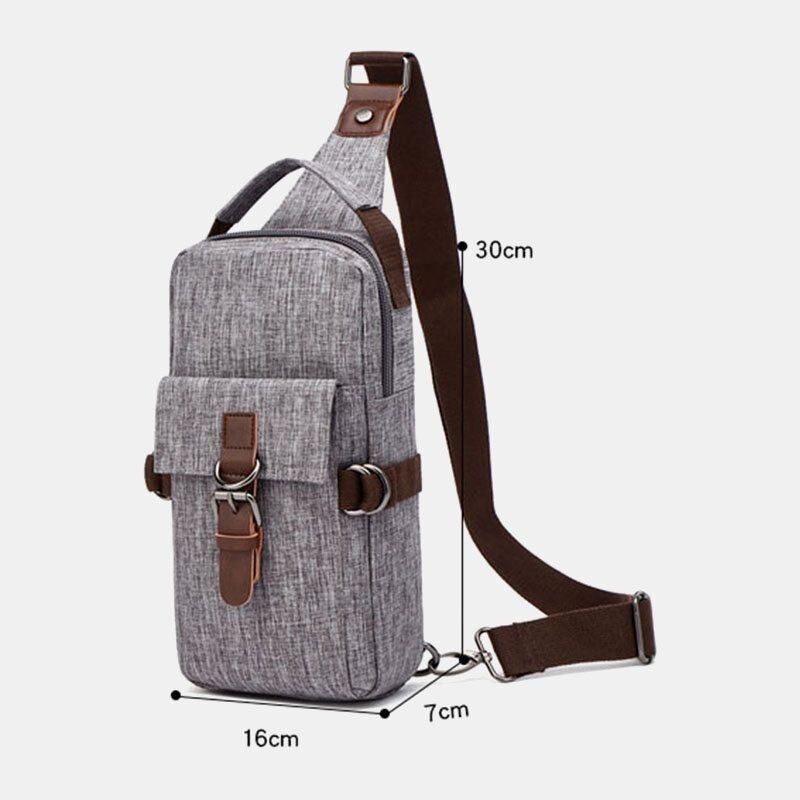 Mężczyźni Duża Pojemność Wodoodporna Antykradzieżowa Outdoor Casual Crossbody Torby Torba Na Klatkę Piersiową Torba Na Ramię