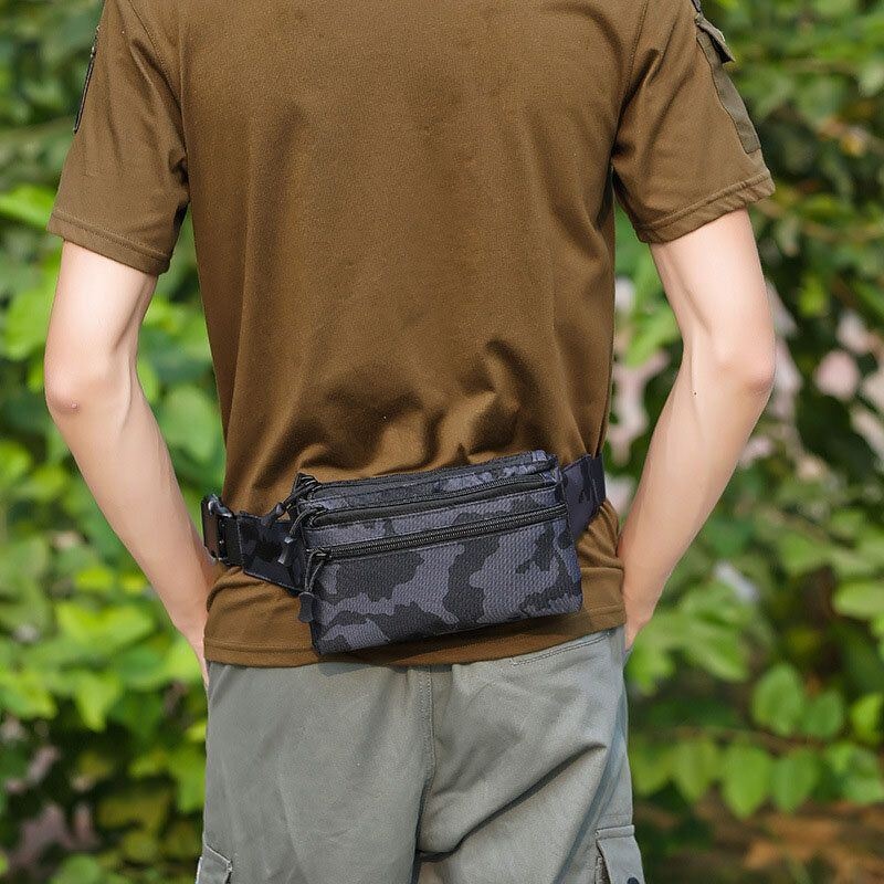 Mężczyźni Nylon Kamuflaż Multi-carry Multi-pocket Sport Outdoor Tactical Torba Na Ramię Torba Na Klatkę Piersiową