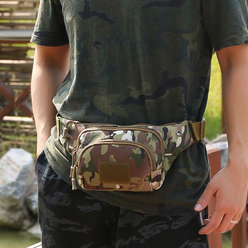 Mężczyźni Nylon Multi-carry Multi-pocket Outdoor Tactical Camouflage Riding Waist Bag Torba Na Ramię Torba Na Klatkę Piersiową