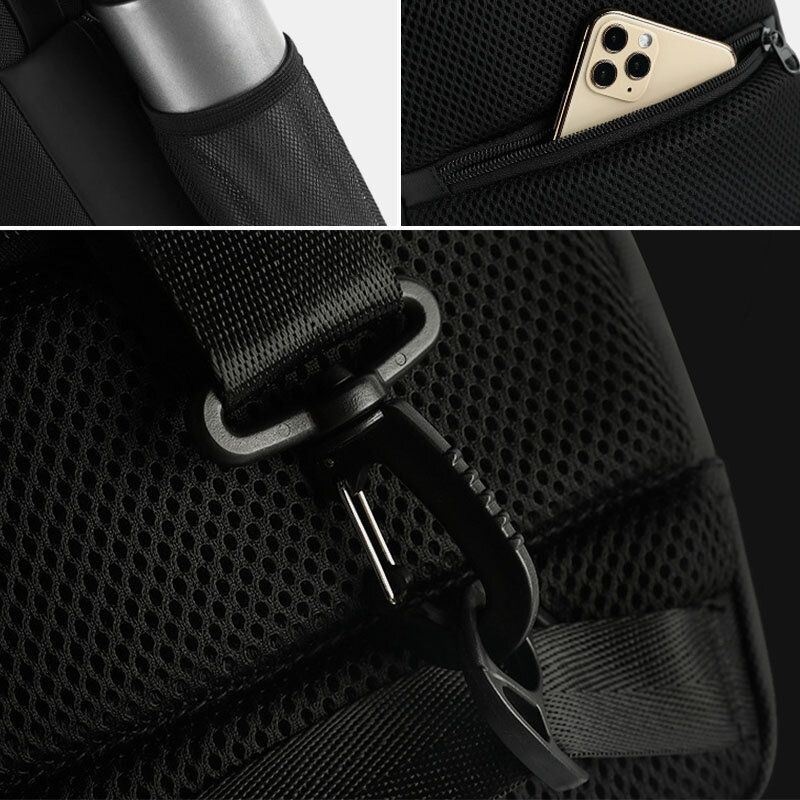 Mężczyźni Oxford Anti-theft Code Lock Design Wodoodporna Torba Na Klatkę Piersiową O Dużej Pojemności Usb Do Ładowania Wielofunkcyjna Torba Crossbody Torba Na Ramię