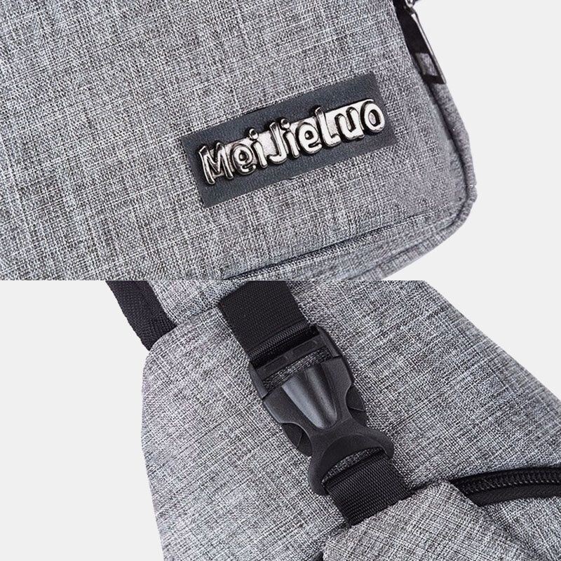 Mężczyźni Oxford Cloth Usb Charging Multi-pocket Wodoodporna Torba Na Klatkę Piersiową O Dużej Pojemności Torba Na Ramię