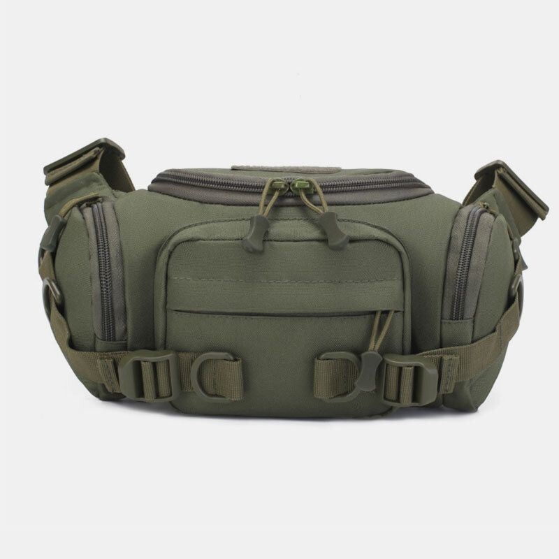 Mężczyźni Płótno Kamuflaż Outdoor Tactical Sport Riding Waist Bag Torba Na Ramię Torba Na Klatkę Piersiową