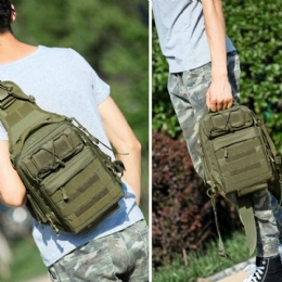 Męska Nylonowa Kamuflaż O Dużej Pojemności Multi-carry Tactical Travel Outdoor Torba Na Klatkę Piersiową Na Ramię