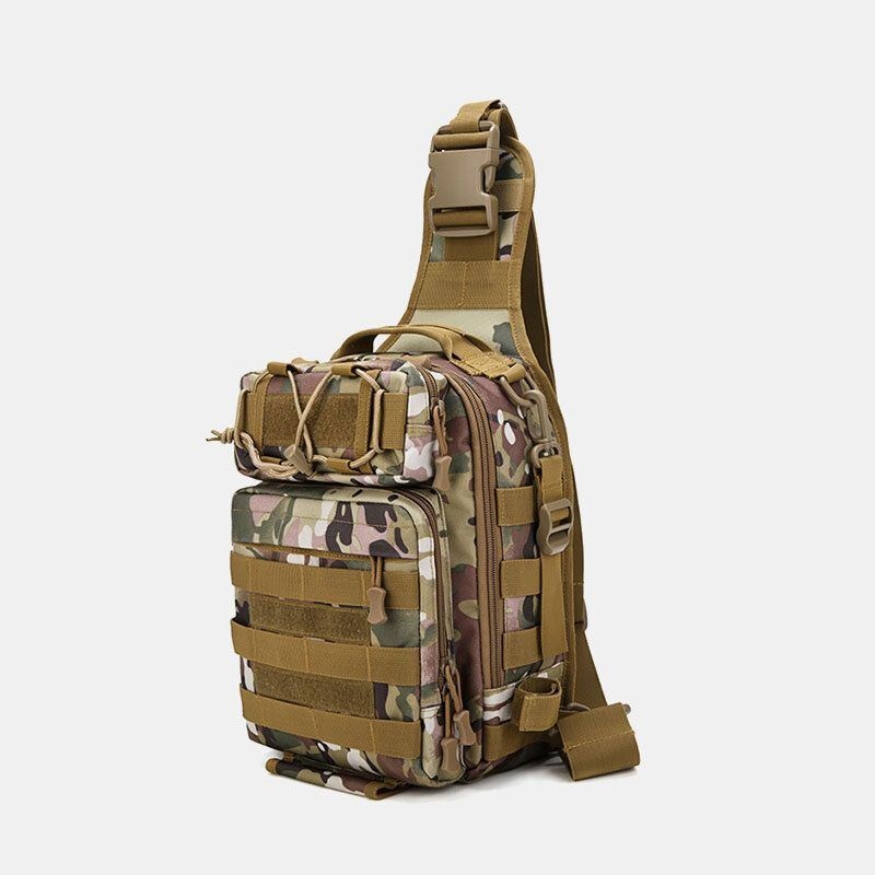 Męska Nylonowa Kamuflaż O Dużej Pojemności Multi-carry Tactical Travel Outdoor Torba Na Klatkę Piersiową Na Ramię