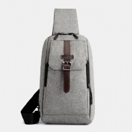 Męska Oxford Casual Odporna Na Zużycie Wielofunkcyjna Torba Na Klatkę Piersiową Z Ładowaniem Usb Crossbody Bag