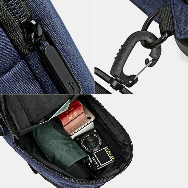 Męska Oxford Wodoodporna Torba Na Klatkę Piersiową Usb O Dużej Pojemności Messenger Crossbody Bag