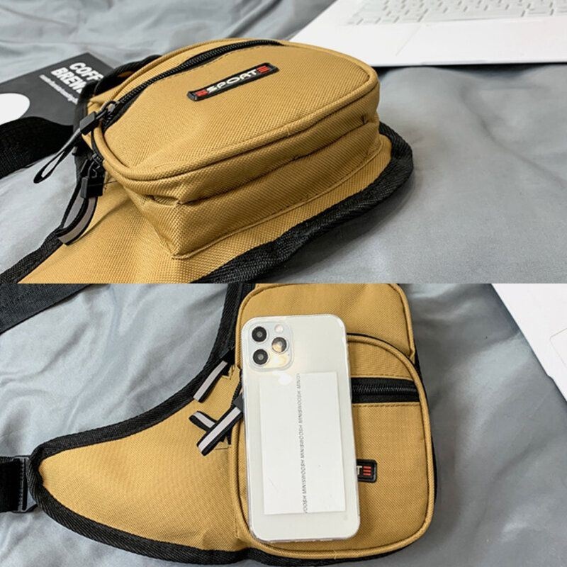 Męska Torebka Unisex Z Wieloma Kieszeniami W Stylu Vintage Oxford Travel Crossbody Bag Torba Na Klatkę Piersiową Torba Na Ramię