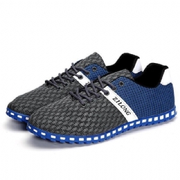 Big Size Men Mesh Oddychające Na Co Dzień Outdoor Canvas Flat Sneakers