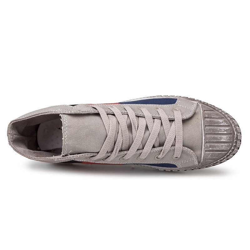 Mężczyźni Colorblock Canvas High Top Lace Up Sports Casual Trainers