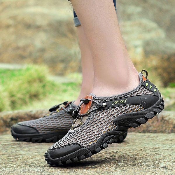 Mężczyźni Mesh Anti Collision Toe Piesze Wycieczki Wspinaczka Outdoor Athletic Shoes