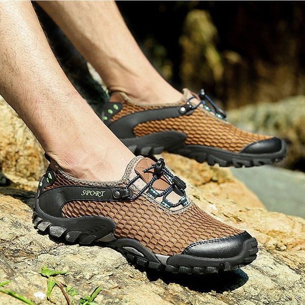 Mężczyźni Mesh Anti Collision Toe Piesze Wycieczki Wspinaczka Outdoor Athletic Shoes