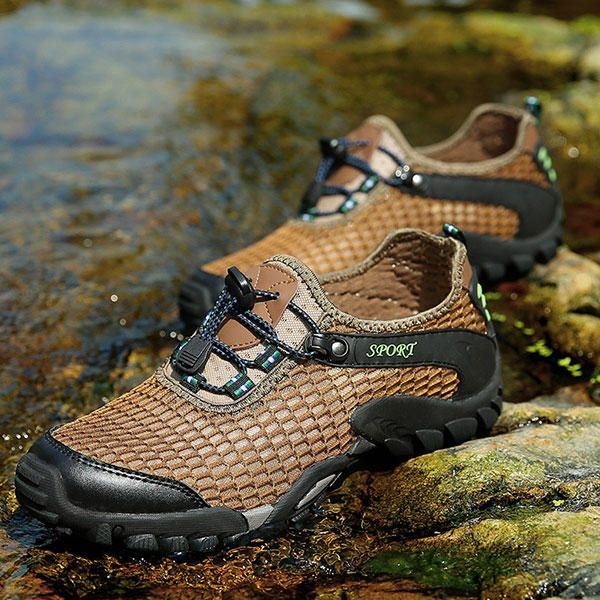 Mężczyźni Mesh Anti Collision Toe Piesze Wycieczki Wspinaczka Outdoor Athletic Shoes