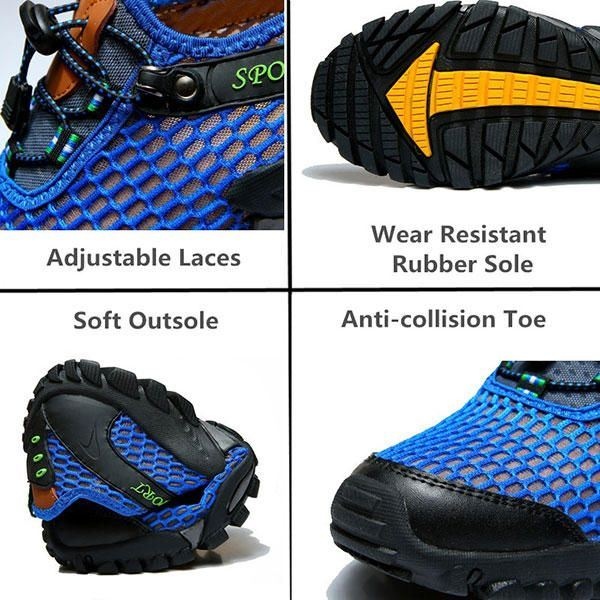 Mężczyźni Mesh Anti Collision Toe Piesze Wycieczki Wspinaczka Outdoor Athletic Shoes