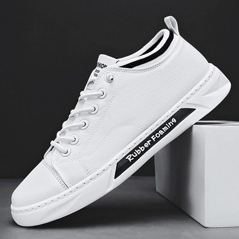 Mężczyźni Oddychająca Wygodna Podeszwa Antypoślizgowa Parasol Cloth Lace Up Casual Court Shoes