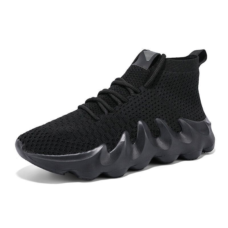 Męska Oddychająca Tkanina Miękka Podeszwa Antypoślizgowa Platforma Sportowa Casual Chunky Sneakers