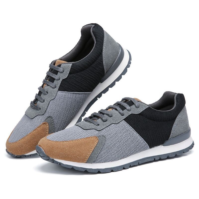 Męskie Colorblock Mesh Splicing Oddychające Sportowe Casual Forrest Sneakers