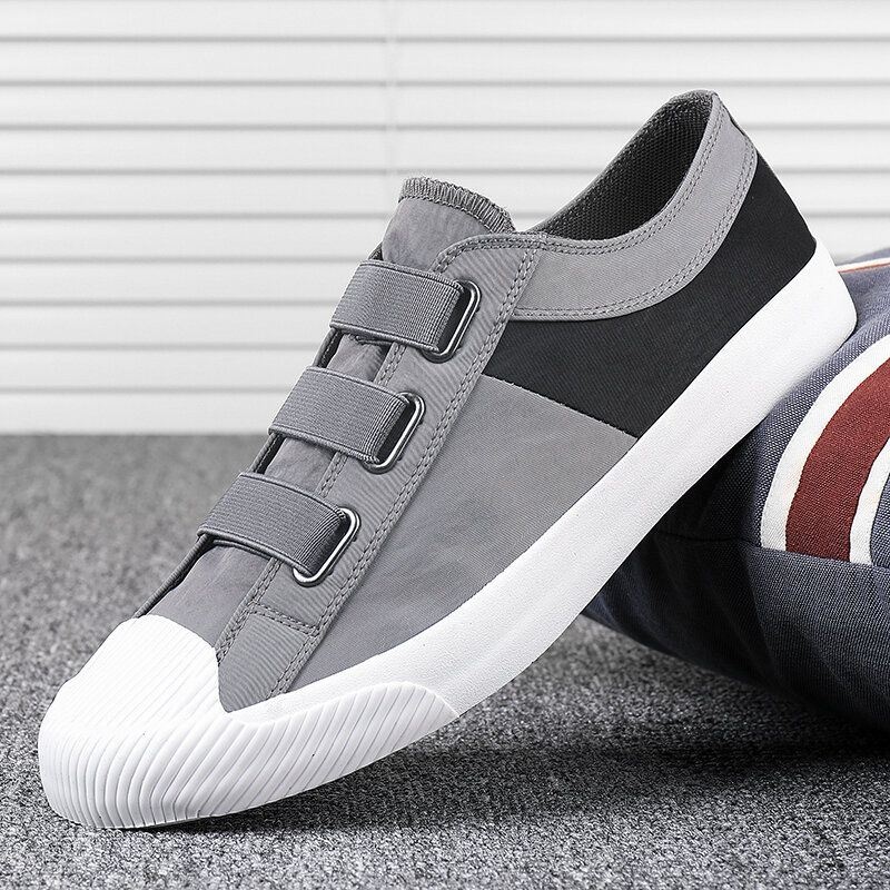 Męskie Colorblock Wygodne Oddychające Gumki Slip On Casual Codzienne Płócienne Trampki