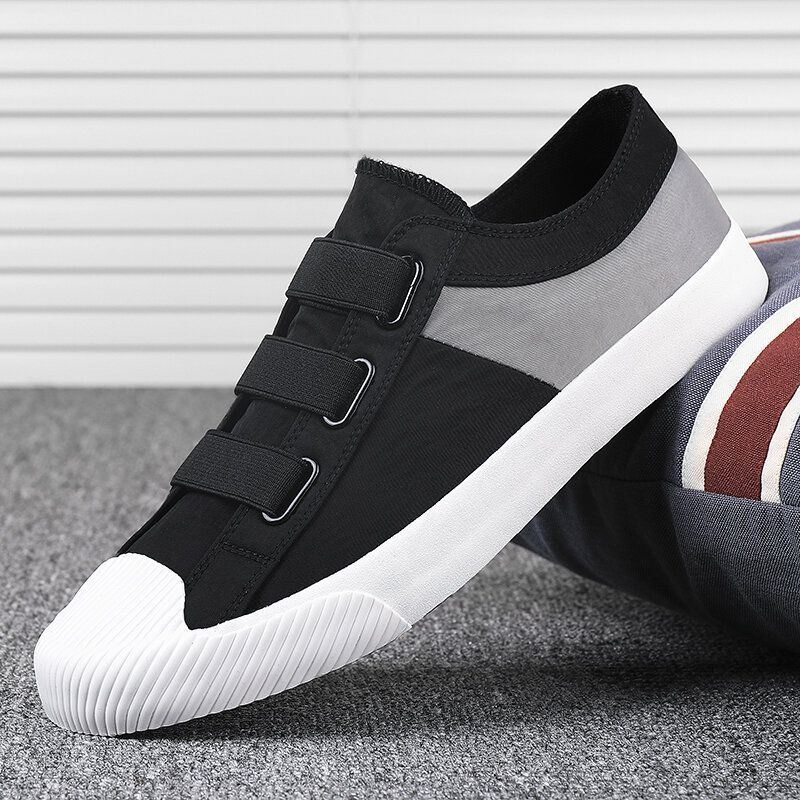 Męskie Colorblock Wygodne Oddychające Gumki Slip On Casual Codzienne Płócienne Trampki