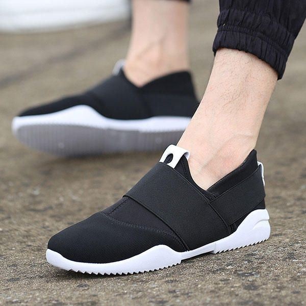 Męskie Oddychające Elastyczne Bnad Slip On Casual Sneakers