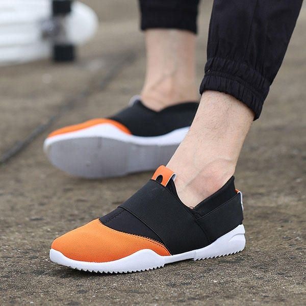 Męskie Oddychające Elastyczne Bnad Slip On Casual Sneakers