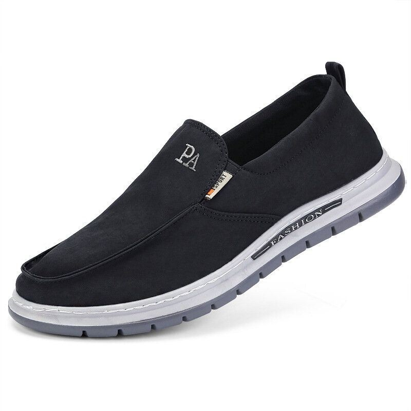 Męskie Oddychające Miękkie Podeszwy Pure Color Slip On Old Peking Casual Cloth Shoes