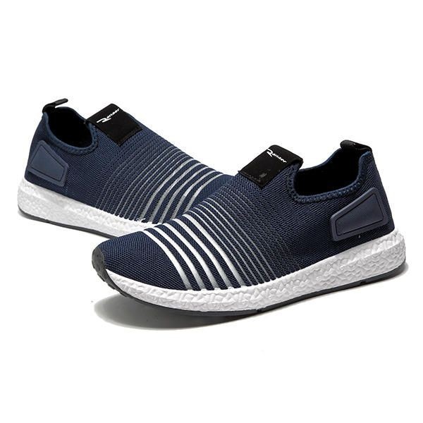 Męskie Siatkowa Dzianina Slip On Casual Soft Sole Athletic Shoes