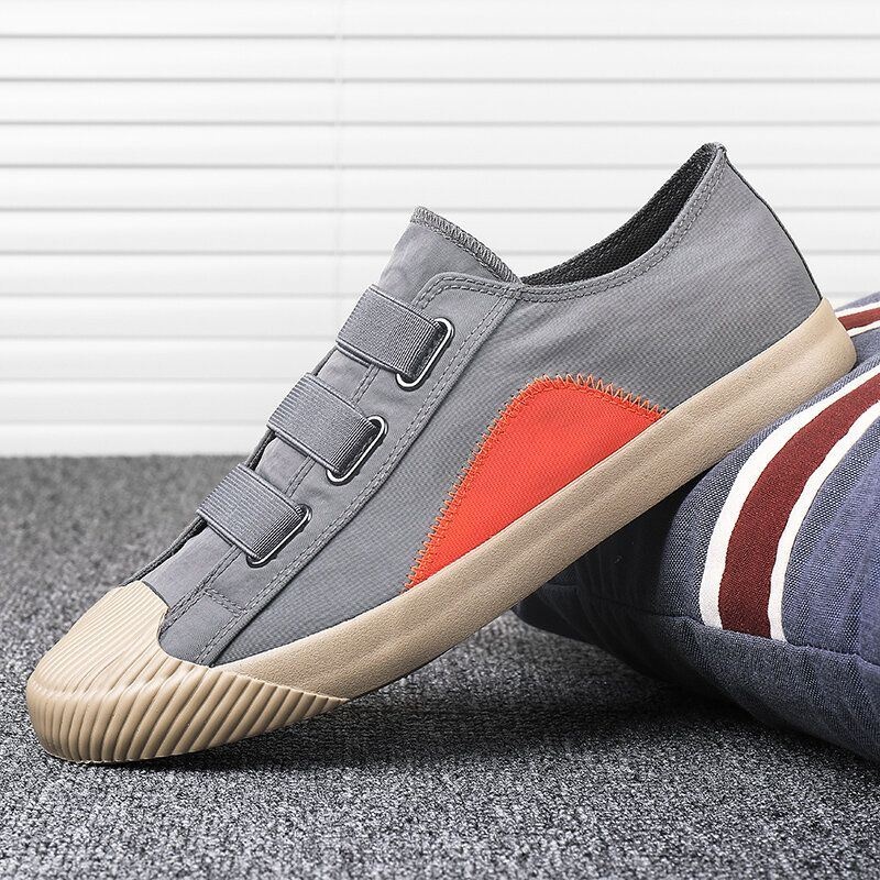 Męskie Wygodne Łączenie Colorblock Oddychające Buty Deskorolkowe Casual Codzienne Płócienne Trampki