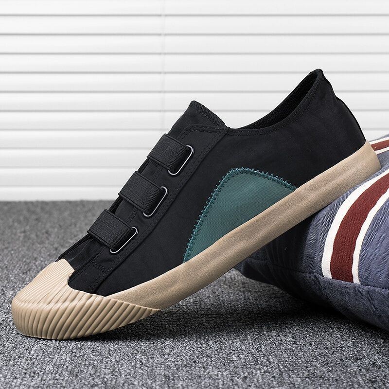 Męskie Wygodne Łączenie Colorblock Oddychające Buty Deskorolkowe Casual Codzienne Płócienne Trampki