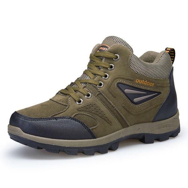 Outdoor Climbing Lace Up Warm High-top Shoes Dla Mężczyzn