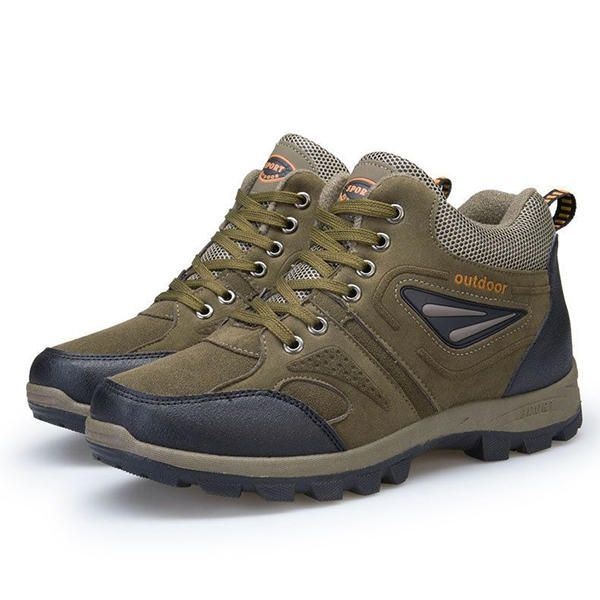 Outdoor Climbing Lace Up Warm High-top Shoes Dla Mężczyzn