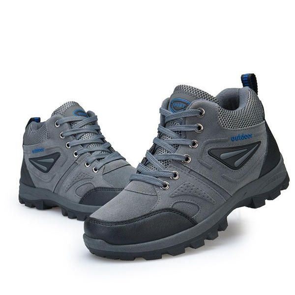 Outdoor Climbing Lace Up Warm High-top Shoes Dla Mężczyzn