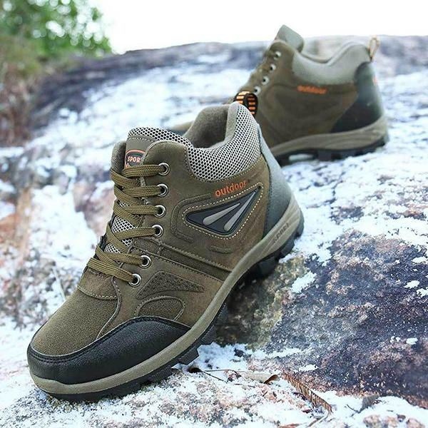 Outdoor Climbing Lace Up Warm High-top Shoes Dla Mężczyzn