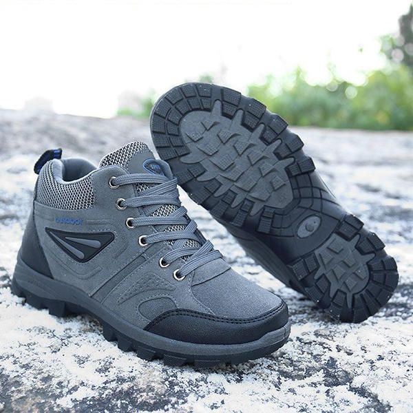 Outdoor Climbing Lace Up Warm High-top Shoes Dla Mężczyzn